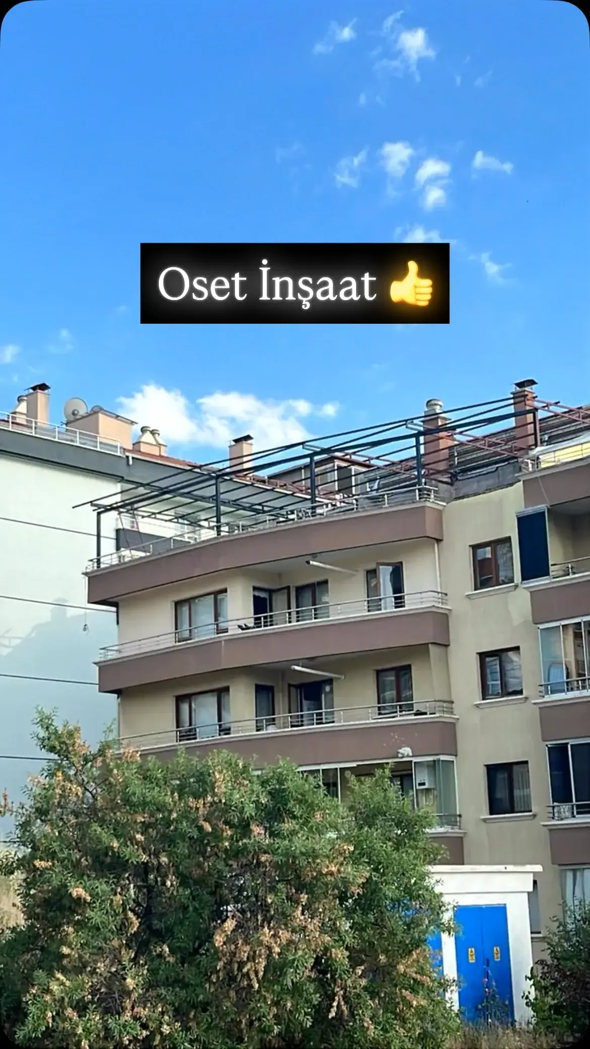 Bina terası çelik pergola
